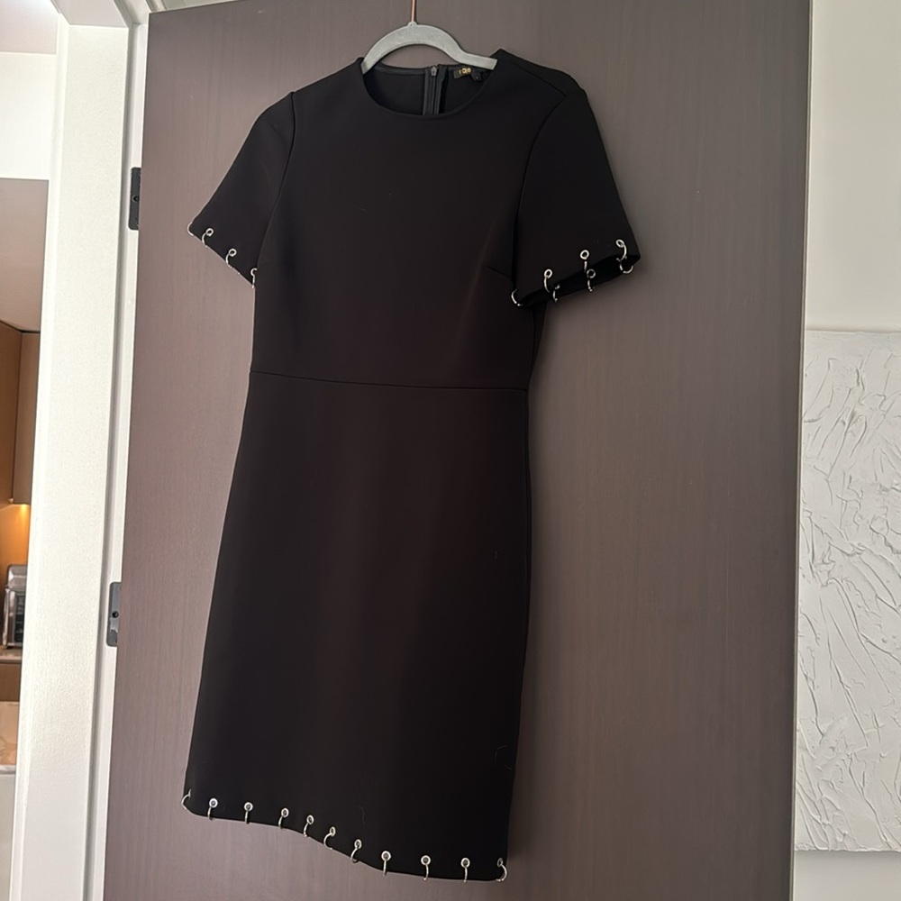 Maje Risis Ringed & Grommeted A-Line Mini Dress - Picture 3 of 9